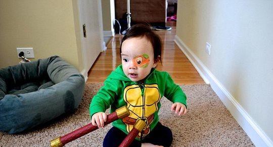 儿童搞笑图 快使用双节棍